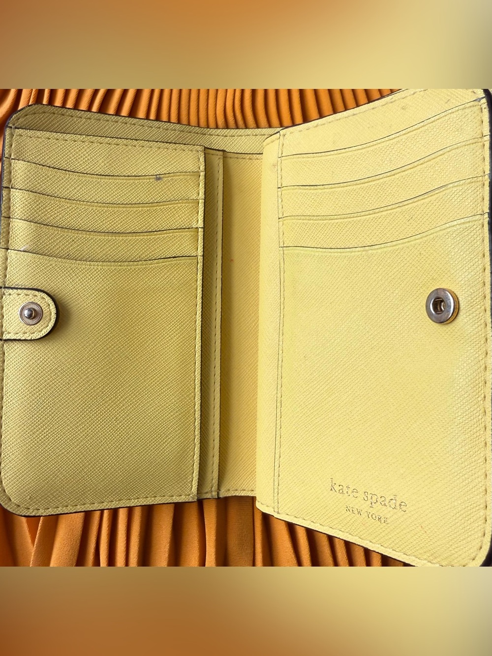 Kate Spade Morgan Lemon Toss Embossed Compact Wallet - Picture 10 of 16